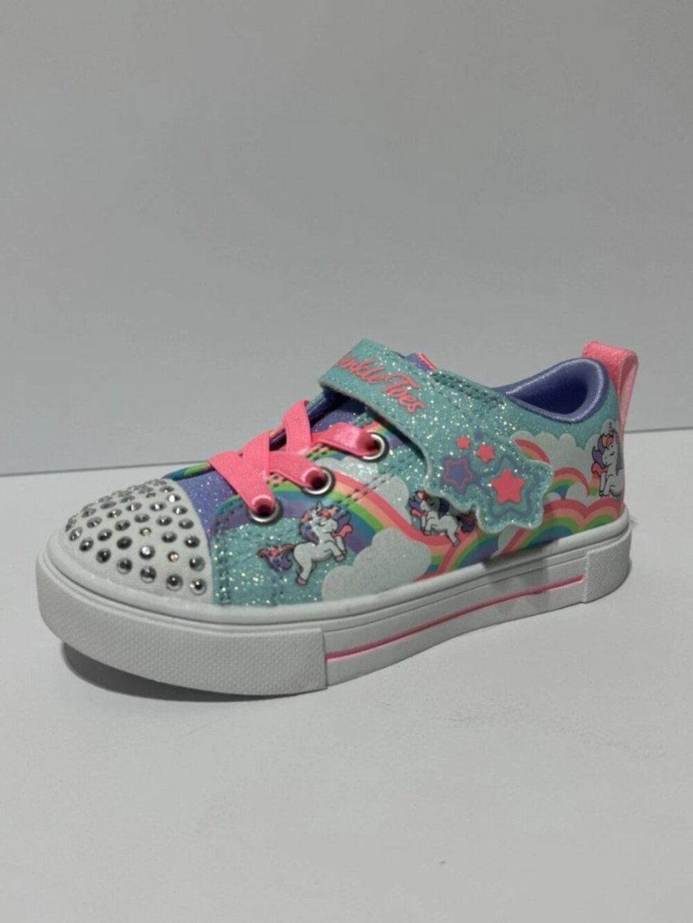 Skechers Girls S Lights Twinkle Ties Sneakers Multi Size 10 M Little Kid